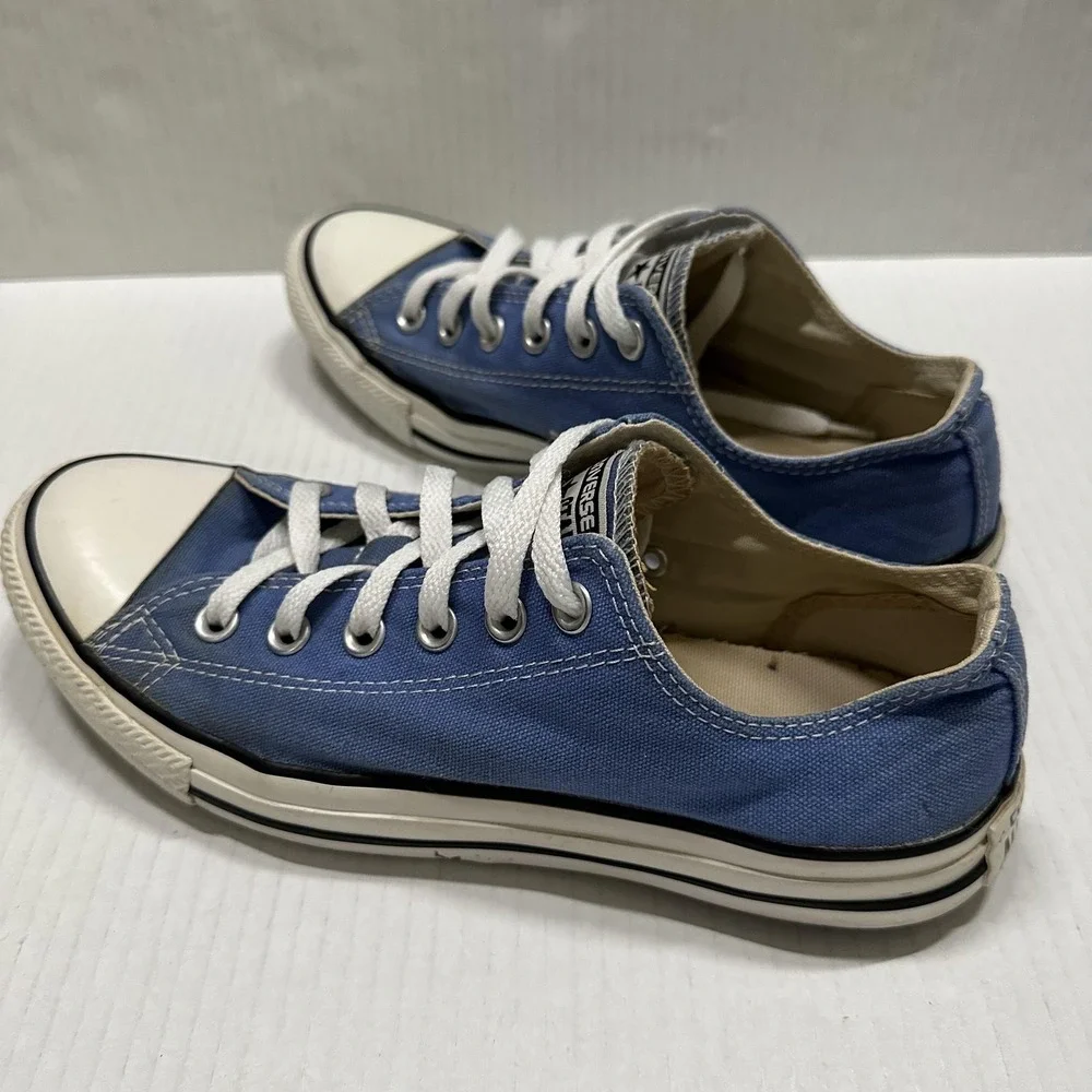 Converse Chuck Taylor All Star Low Shoes Mens 7 Blue Canvas Classic Sneakers - Picture 5 of 8